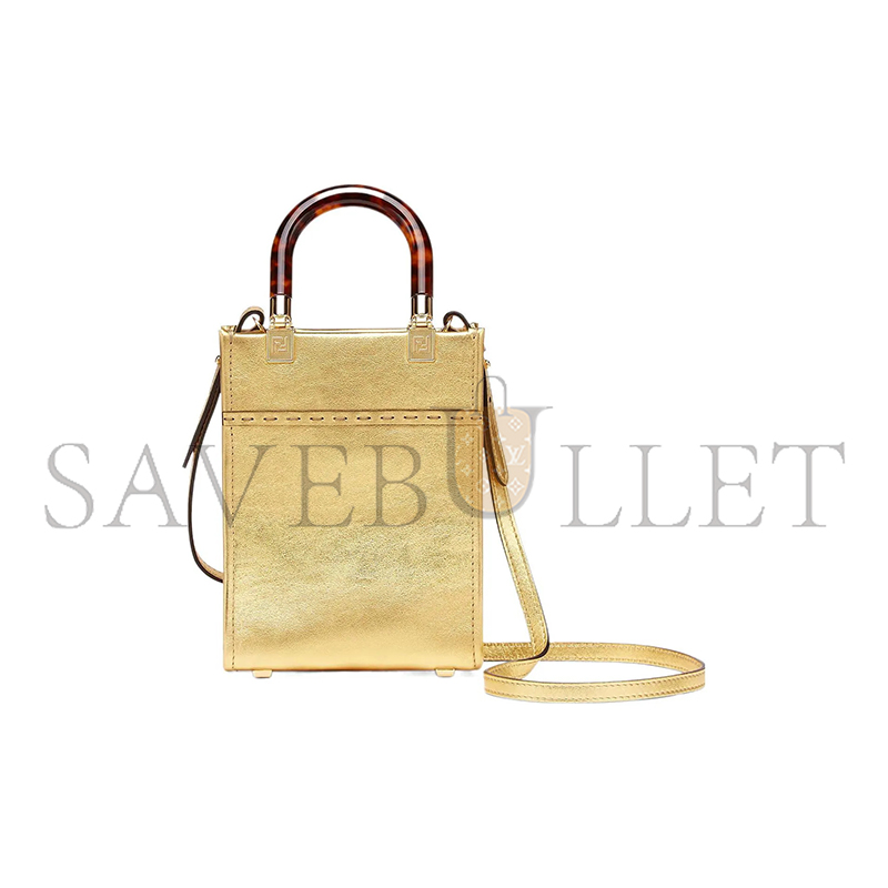 F**di mini sunshine shopper tote gold 8bs051ajh7f1gnn (18*13*6m)